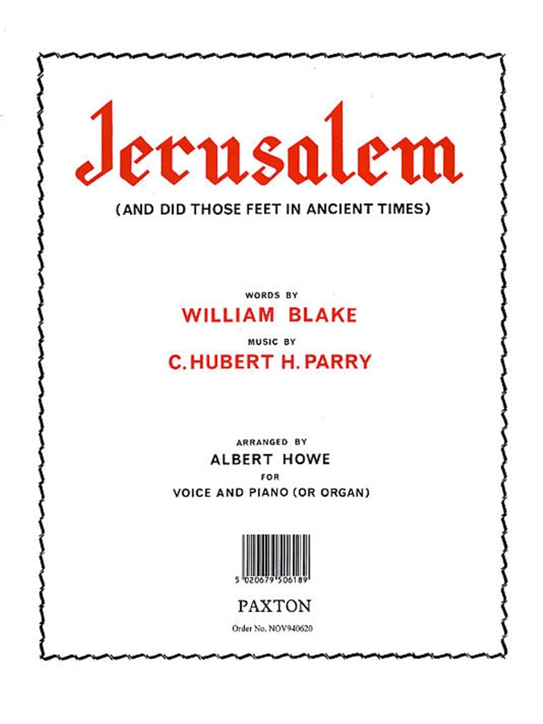 Jerusalem (Voice/Organ)